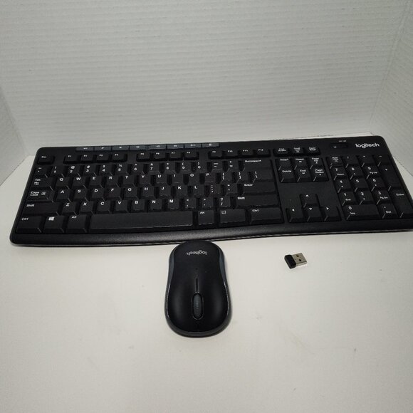 Logitech K270 Wireless Keyboard + M185 Mouse w/ USB Dongle - Picture 1 of 3